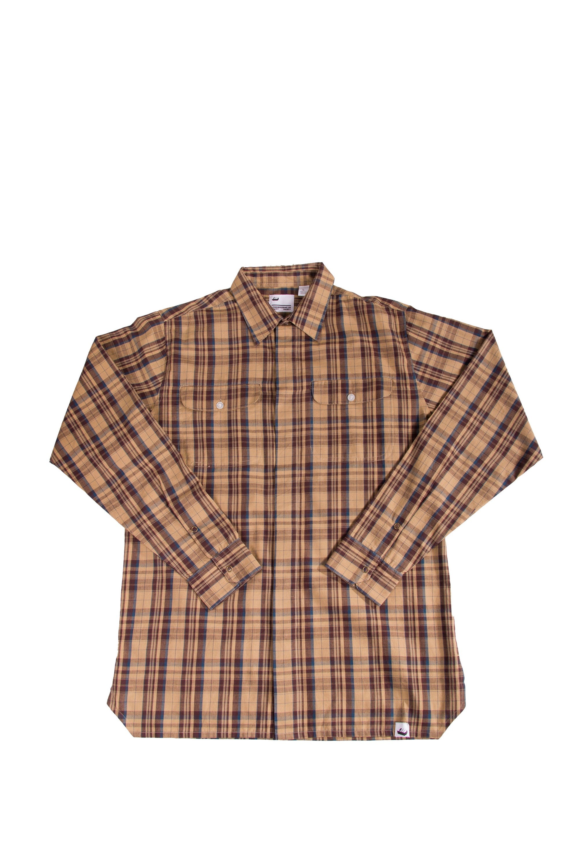 Alphanumeric Dooley 2-Pocket Plaid Long-sleeve Shirt